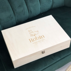 Coffret en bois souvenirs de bébé, cadeau naissance original
