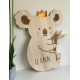 Décoration murale personnalisée en bois chambre enfant koala