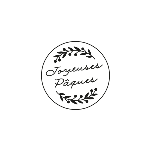 Emporte-pièce pour biscuits, modèle rond végétal Joyeuses Pâques