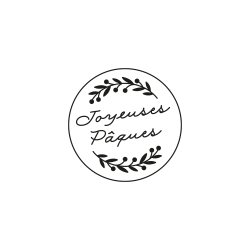 Emporte-pièce pour biscuits, modèle rond végétal Joyeuses Pâques