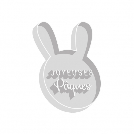 Emporte-pièce tête de lapin Joyeuses Pâques