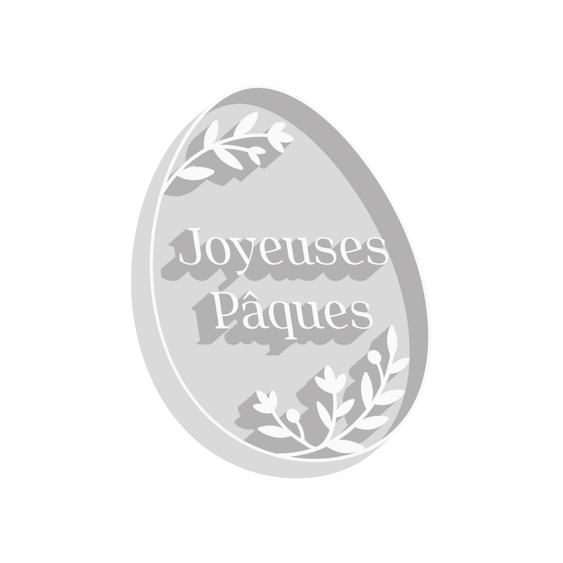 Emporte-pièce rond Joyeuses Pâques pour sablés - Print Your Love