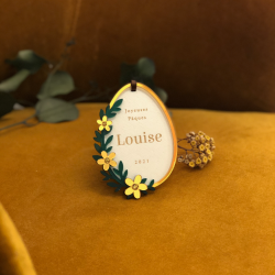 Décoration de Pâques personnalisées oeuf fleuri