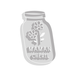 Emporte-pièce mason jar mille fleurs maman
