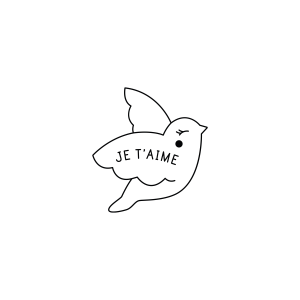 Emporte-pièce pour biscuits oiseau je t'aime