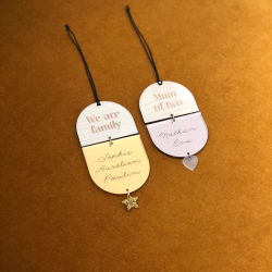 Cadeau original personnalisé fête des mères, bijou rétroviseur