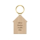Porte-clef original en bois personnalisé avec prénom, modèle maison