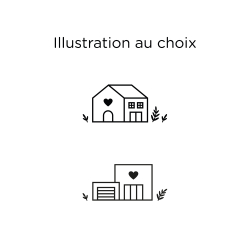 Porte-clés personnalisés maison à toit ou maison à toit plat