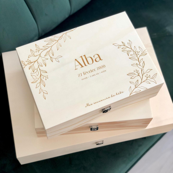 Coffret de naissance végétal personnalisé naissance