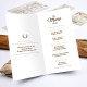 Carte 2 volets menu mariage rustique imprimé bois