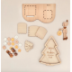 Calendrier de l'Avent de Noël ludique pour enfant design bois et plexiglas