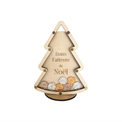 Calendrier de l'Avent en bois original Sapin enchanté