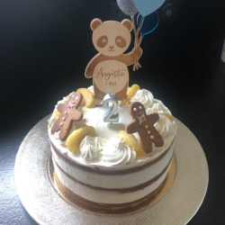 Cake topper panda personnalisé gâteau anniversaire enfant