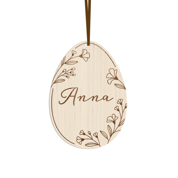 Suspension personnalisée arbre de Pâques oeuf fleuri magnolia