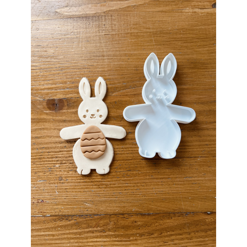 Kit emporte-pièces biscuits lapin de Pâques et oeuf - Print Your Love