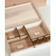 Coffret souvenirs de naissance en bois avec compartiments