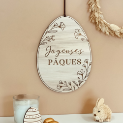 Décoration murale oeuf de Pâques fleurs de magnolia