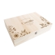 Coffret de naissance personnalisé en bois modèle fleurs