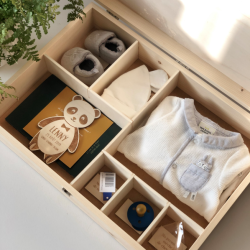 Coffret de naissance personnalisé pour souvenirs bébé