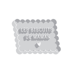 Emporte-pièce petit beurre personnalisé pour biscuits fête des mères