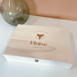 Cadeau naissance personnalisé coffret renard souvenirs bébé