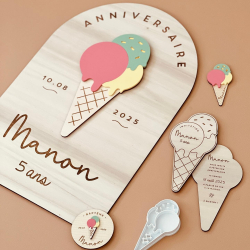 Thème glace anniversaire enfant décoration à personnaliser