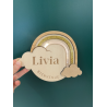 Carte naissance arc-en-ciel LIVIA