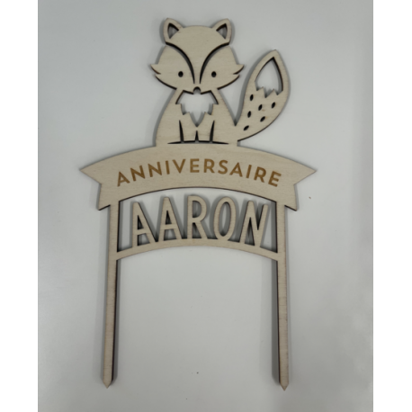 Cake topper renard AARON