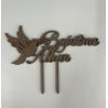 Cake topper baptème colombe ALBAN