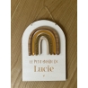 Pancarte naissance arc-en-ciel LUCIE