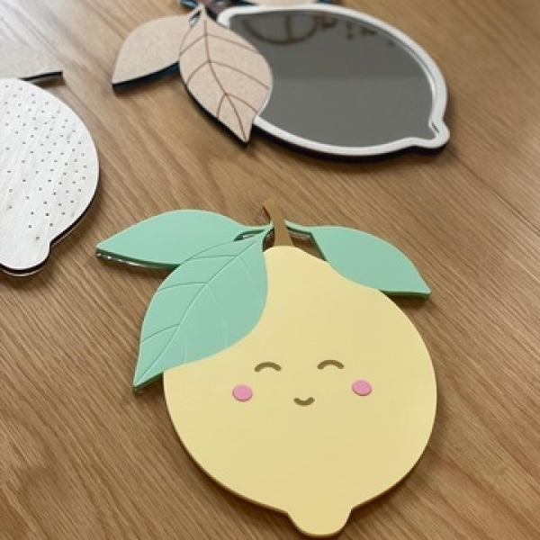 Citron coloré à accrocher chambre d'enfant décoration kawaii