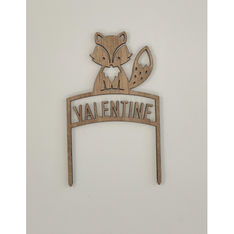 Cake topper renard VALENTINE