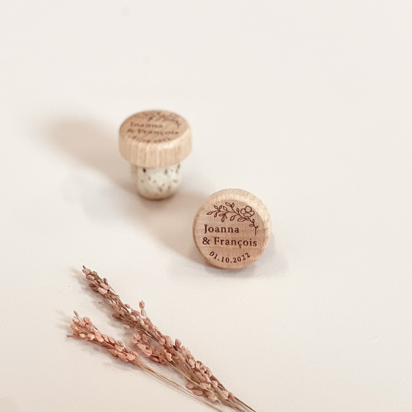 Cadeaux d'invités originaux, bouchons de bouteille personnalisés