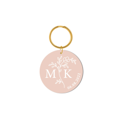 Porte-clé personnalisé mariage fleuri, cadeaux d'invités originaux