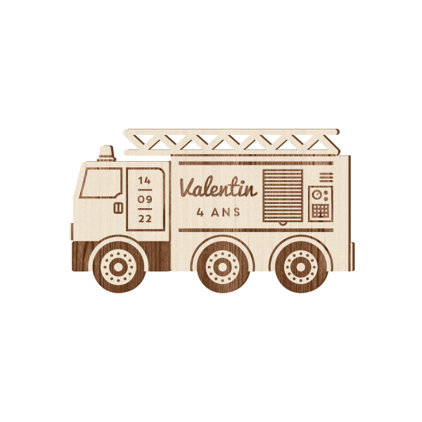 Invitation anniversaire camion de pompier, anniversaire enfant
