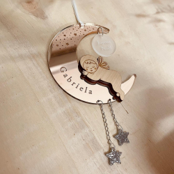 Boule de Noël lune à personnaliser pour premier Noël