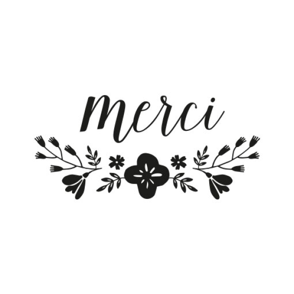 Tampon merci fleuri 