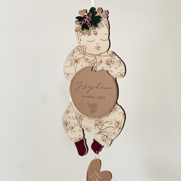 Mon poupon décoration murale souvenir naissance Marie Savart x Print Your Love