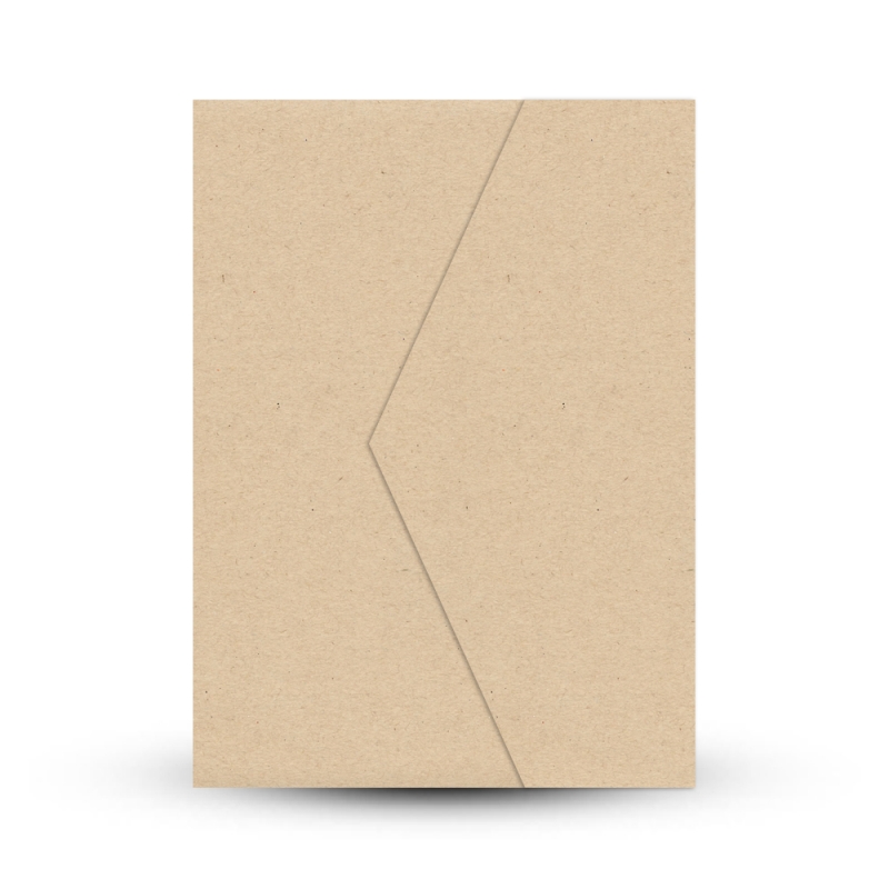 Pochette kraft à rabat, pocketfolder en papier