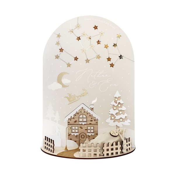Calendrier de l'Avent féérie de Noël, calendrier Noël personnalisé