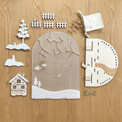 Calendrier de l'Avent en bois personnalisé, calendrier Noël ludique