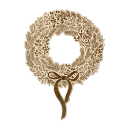 Couronne de branche de sapin en bois, décoration originale Noël