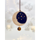 Suspension sapin de Noël personnalisée, lune et constellation