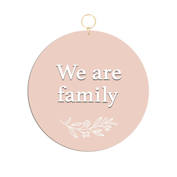 Décoration murale médaillon We are family