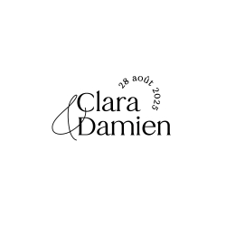 Tampon encreur en bois à personnaliser mariage chic