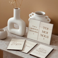 Cartes postales Saint-Valentin en bois