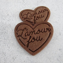 Sablés originaux St Valentin, emporte-pièce coeur L'amour fou