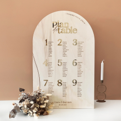 Plan de table grand format à personnaliser mariage