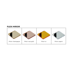 Menus mariage en plexiglas miroir