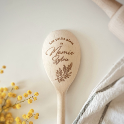Cadeau pour grand-mère à personnaliser, cuillère en bois